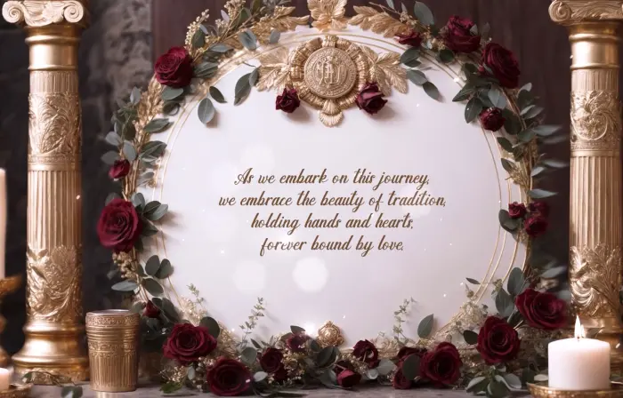 Traditional Roman Themed 3D Wedding Invitation Slideshow